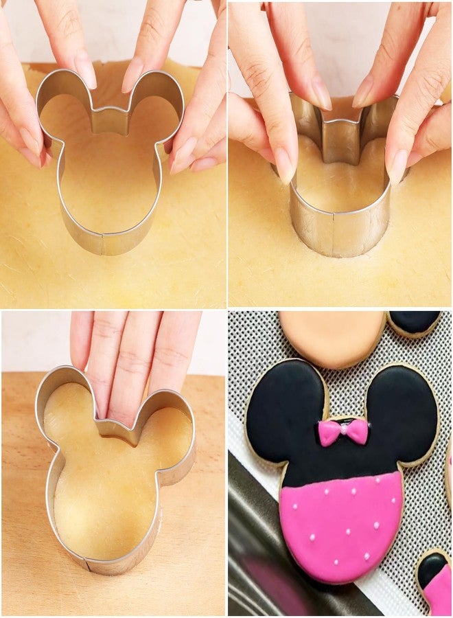 Zade Mouse Cookie Cutter Sandwich Cutters Mickey Cutters for Kids DIY Lunchbox Bento Box Fruit Cutters Vegetable Cutters for Children Boys Girls, Pack of 8 (Cartoon Cookie Cutters Set) - Image 5