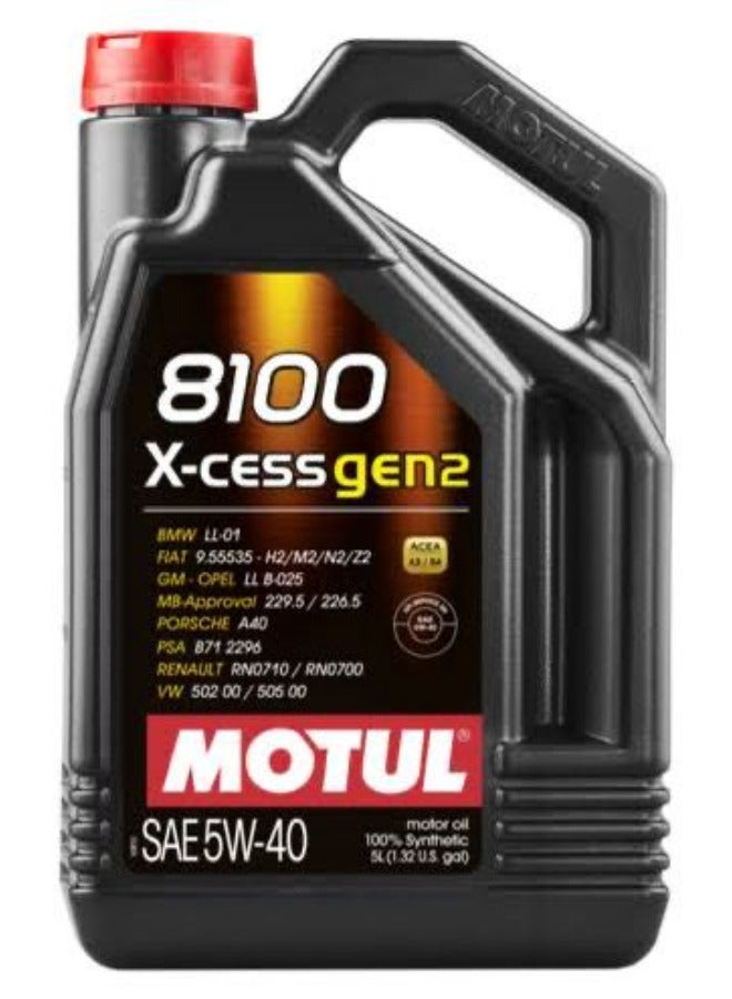 MOTUL Car Engine Oil 8100 X-CLEAN GEN2 5W40 5L - Image 3