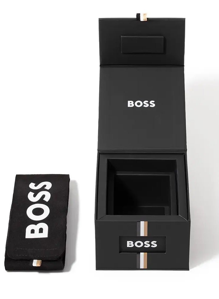 Hugo Boss Strike Chronograph Men's Watch – Model 1514240 | 41mm Stainless Steel, Blue Dial, Tachymeter Bezel - Image 5