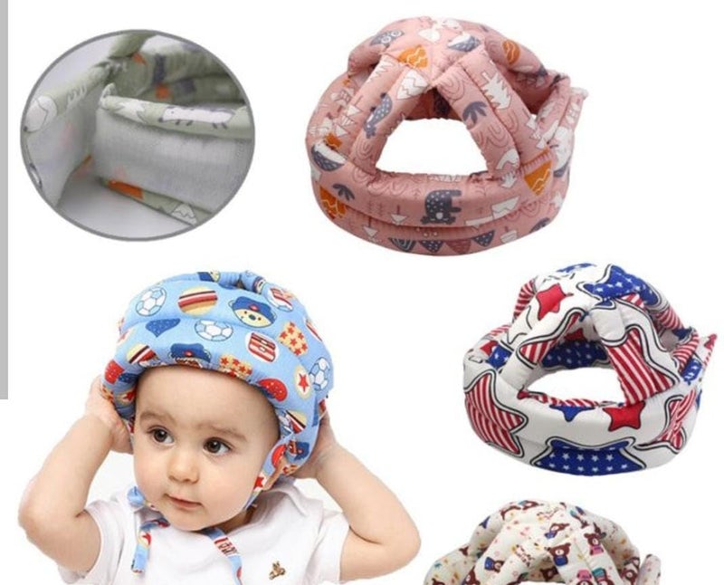 Baby Safety Helmet Soft Adjustable Infant Helmet with Shock Absorbing Head Cushion for Crawling Walking, Multicolor, One Size - Image 2