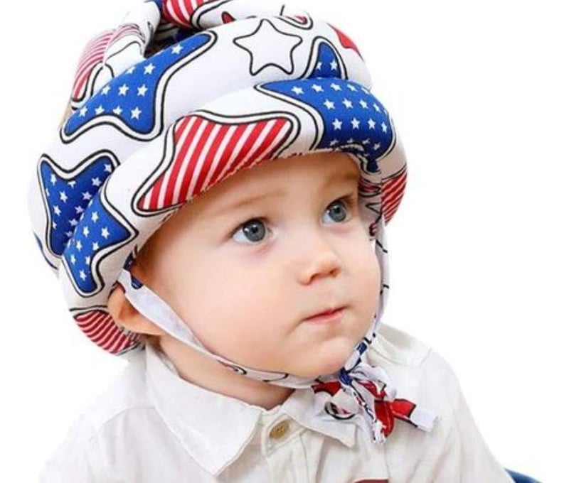 Baby Safety Helmet Soft Adjustable Infant Helmet with Shock Absorbing Head Cushion for Crawling Walking, Multicolor, One Size - Image 1