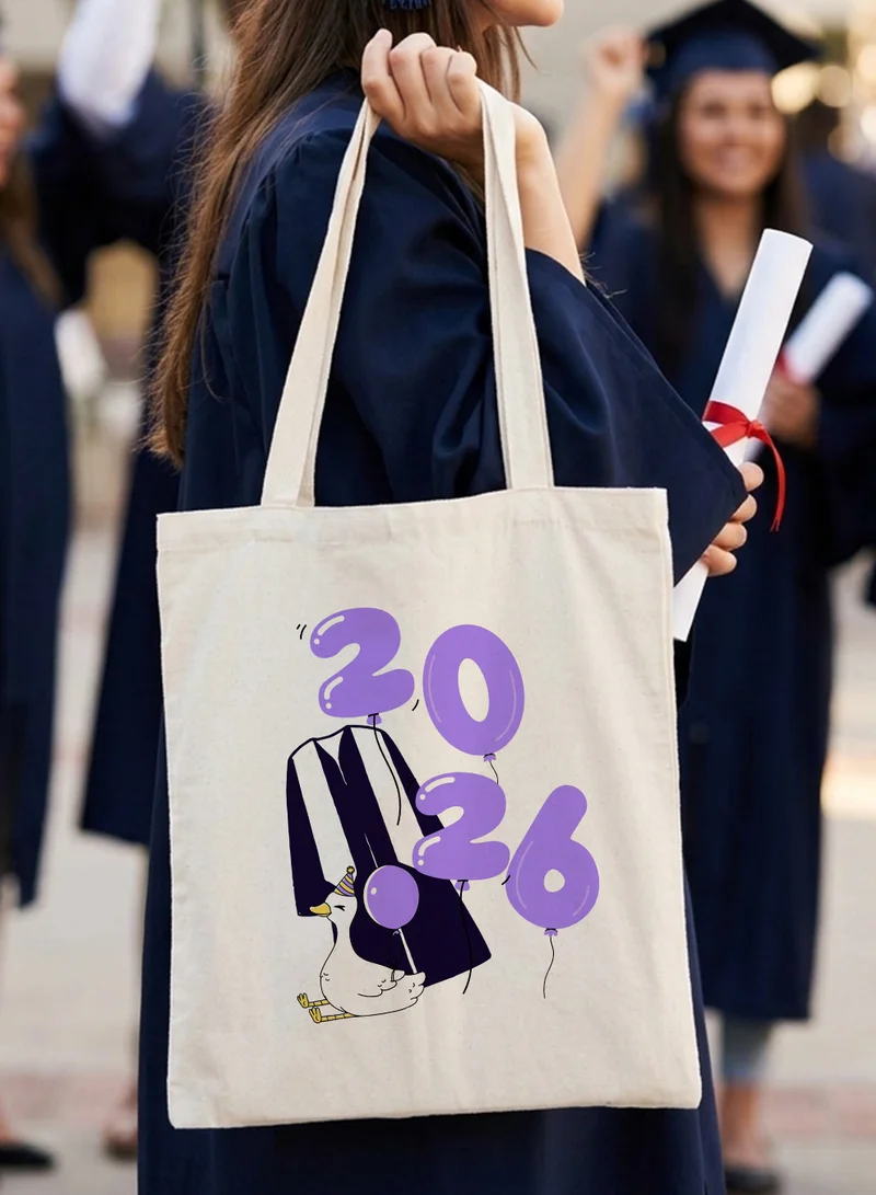 Lowha Polyester Shoulder Tote Bag for 2026 Graduation Celebration