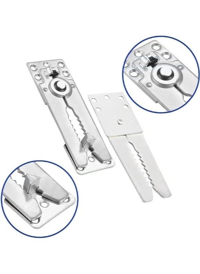 SHAOZHEN 2 Pack Sofa Connector Sectional Couch Connector with Screws, Universal Sectional Clips Sofa Connection Bracket Hooks Buckle for Sliding Sofas - Image 3