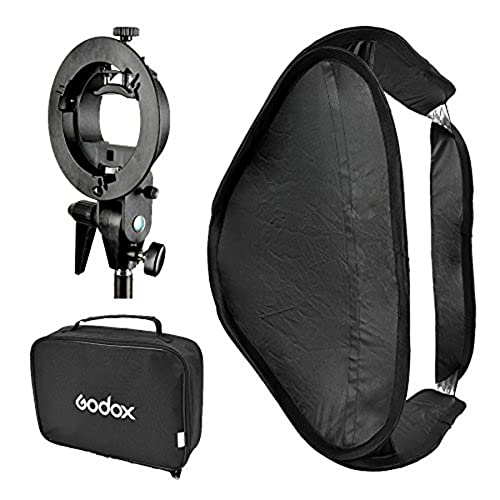 GODOX Softbox with S Type Bracket Bowens S Mount Holder Foldable Mini Size 8080cm Soft Box Kit for Flash Camera Studio Photography - Image 1