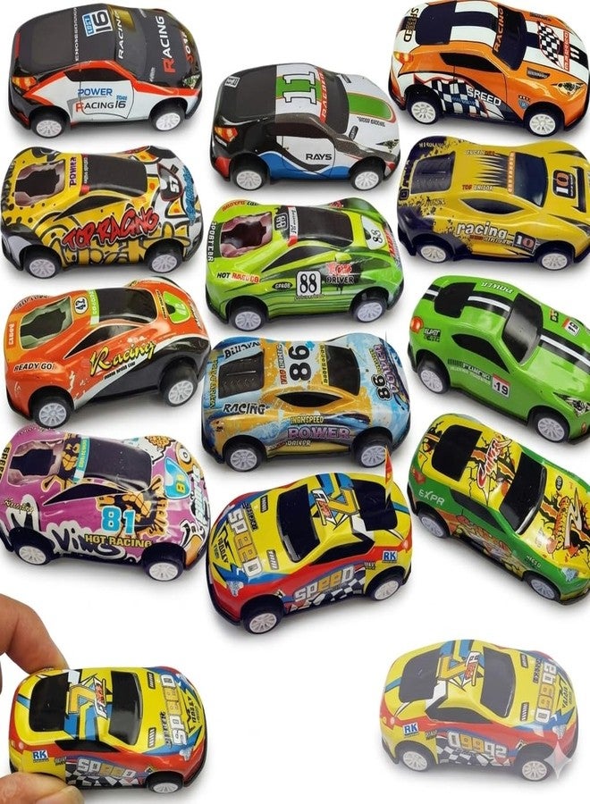 LEMBOSE Pack of 12 Mini Alloy Metal Pull Back Cars for Kids | Die-Cast Racing Toy Car Set | Durable Small Vehicle Toys with Smooth Finish | Gift for Boys & Girls - Image 2