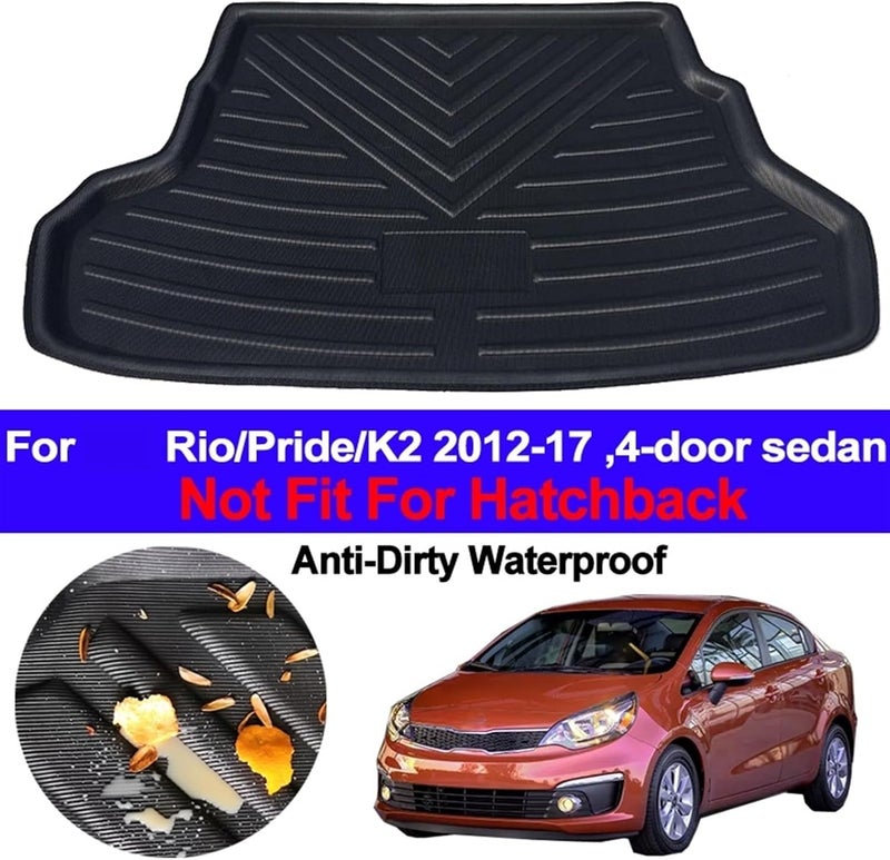 Wivplex Heavy-Duty Trunk Mat for Kia Rio Pride K2 Sedan - Image 3