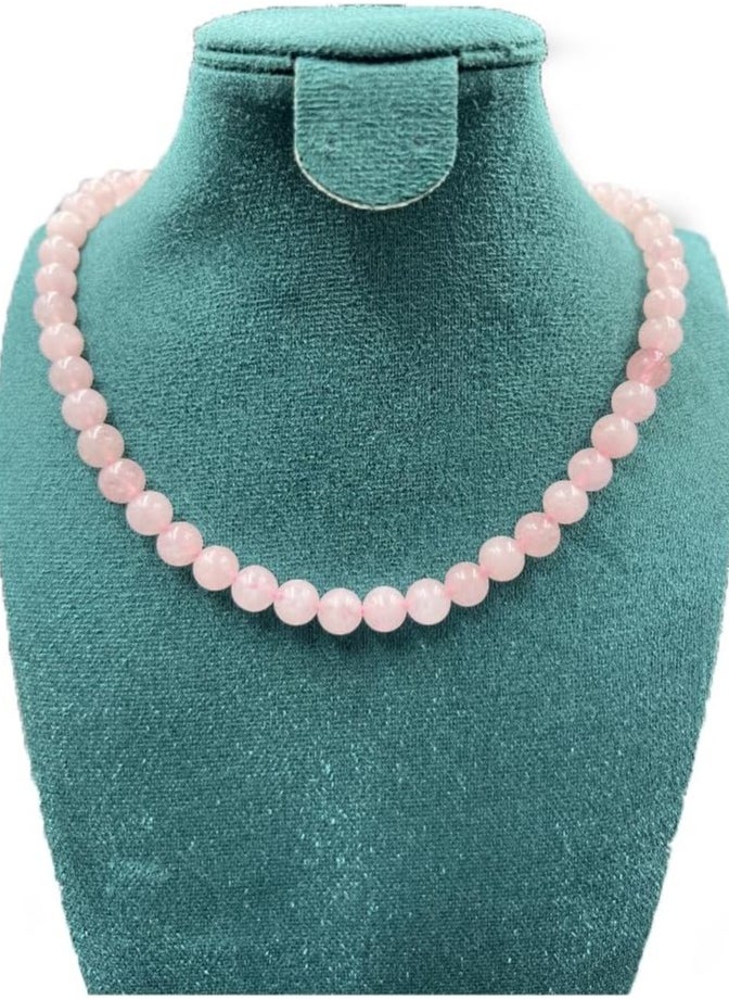 REBUY - REBUY Rose Quartz Necklace for Women & Girls - Image 1