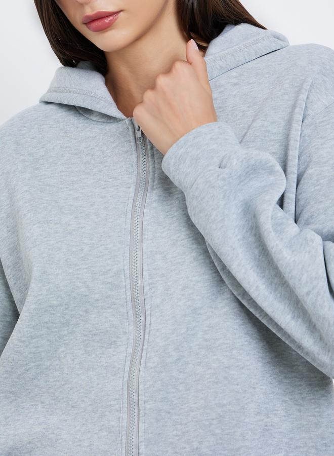 ستايلي جاكيت عملي بغطاء رأس وسحاب أمامي - Image 3