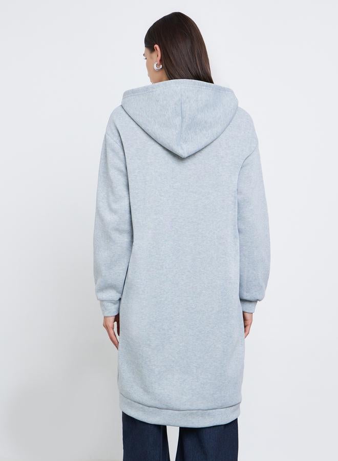 ستايلي جاكيت عملي بغطاء رأس وسحاب أمامي - Image 4