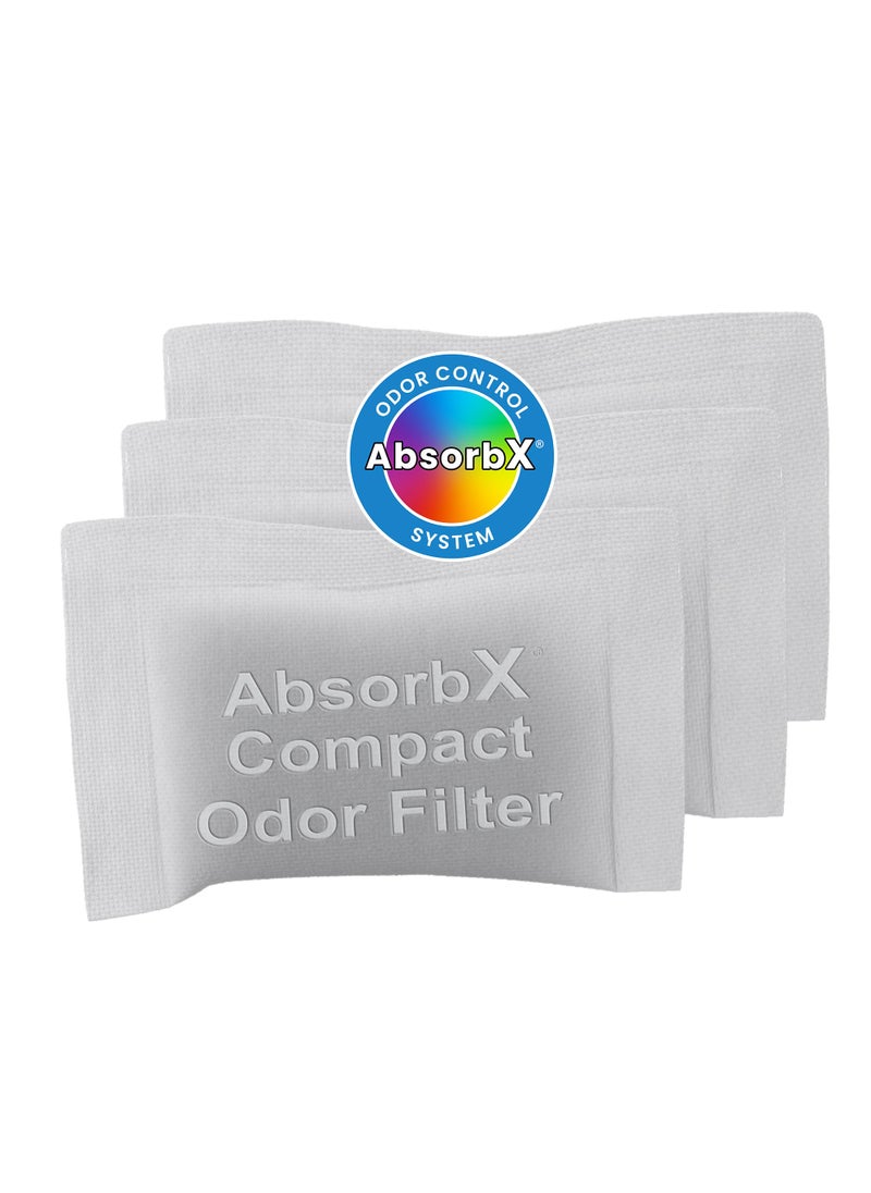 iTouchless iTouchless All Natural Activated Carbon Compact Size AbsorbX Filters for Small Trash Cans with Filter Gate Absorbs Garbage Odor Smells 3Pack Bundle Lasts 9 Months Fresh Bathroom and Kitchen 