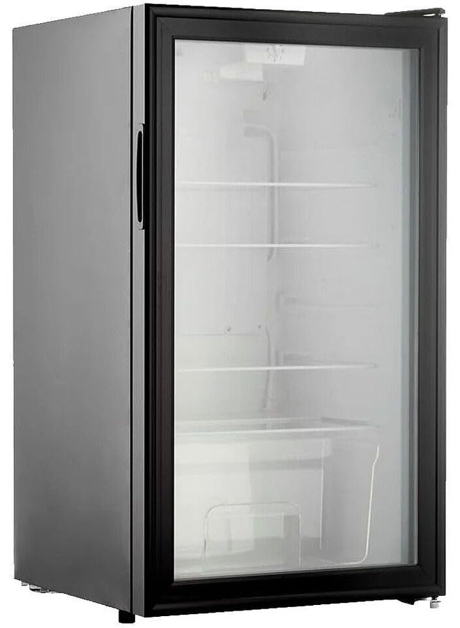 LC Multi-Functional Mini Fridge with Glass Door Display, 73L Capacity, Adjustable Temperature, LED Light, Compact Beverage and Snack Cooler for Home, Office, Dorm, Salon, or Café With 2 Year Warranty - Image 2