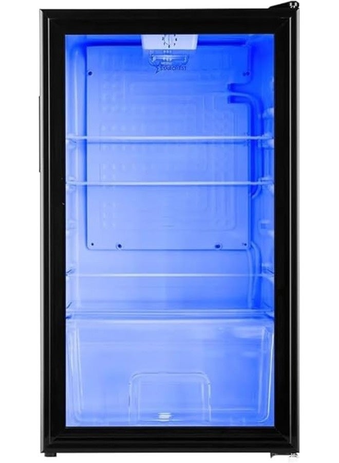 LC Multi-Functional Mini Fridge with Glass Door Display, 73L Capacity, Adjustable Temperature, LED Light, Compact Beverage and Snack Cooler for Home, Office, Dorm, Salon, or Café With 2 Year Warranty - Image 5