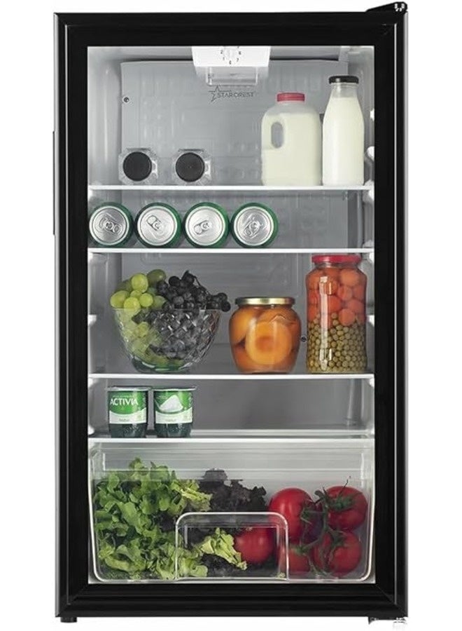 LC Multi-Functional Mini Fridge with Glass Door Display, 73L Capacity, Adjustable Temperature, LED Light, Compact Beverage and Snack Cooler for Home, Office, Dorm, Salon, or Café With 2 Year Warranty - Image 4