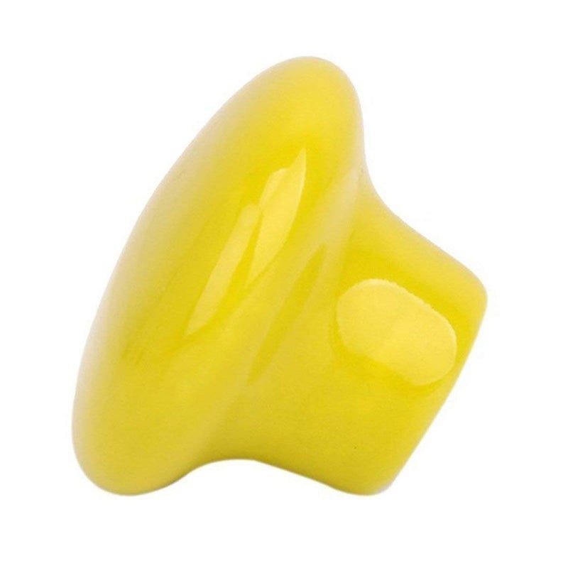 Mallofusa 32mm Cabinet Ceramic Round Pull Knobs for Drawer Dresser Kitchen Wardrobe Handles 10 PCS Yellow - Image 3