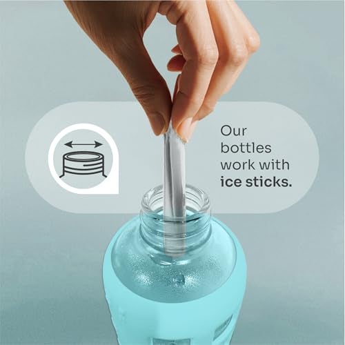 purifyou 40oz / 32oz / 22oz / 12oz Borosilicate Glass Water Bottle with Time & Volume Markers, Silicone Sleeve, Stainless Steel Lid | Reusable Glass Bottle for Water & Juice (32oz Glow-in-the-Dark) - Image 5