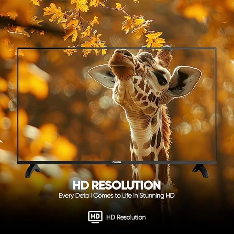 32 Inch Smart LED TV for living room use, black plastic housing, sleek black finish, HD resolution with Android TV and Wi-Fi connectivity - Image 5