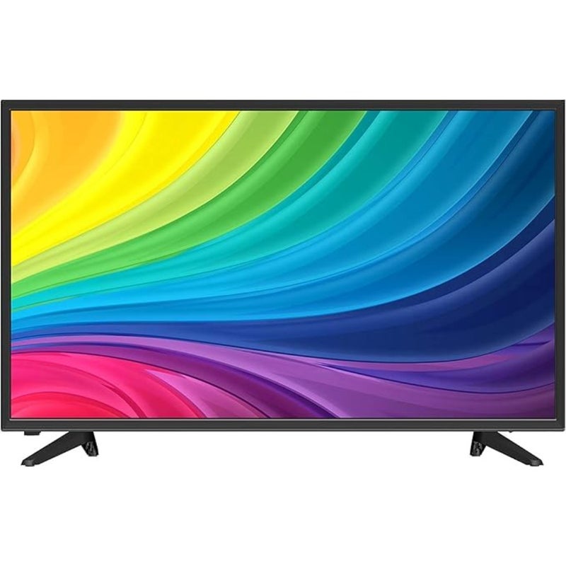 32 Inch Smart LED TV for living room use, black plastic housing, sleek black finish, HD resolution with Android TV and Wi-Fi connectivity - Image 1