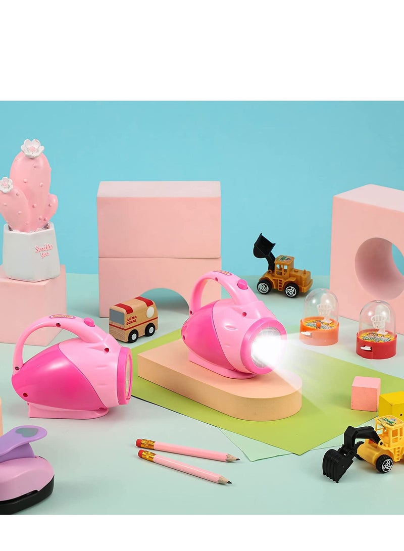 Excefore Kids Flashlight Glow in Dark Toddler Flash Light Easy Grip Handle Lightweight for Reading Camping Hiking Outdoor Activities Games Nature Exploration Pink 2PCS - Image 3