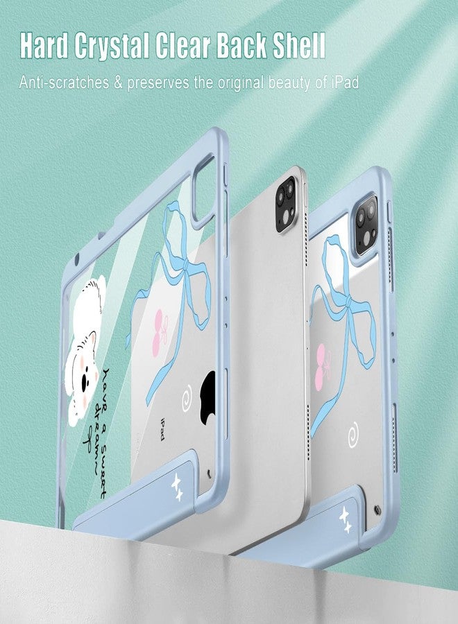 May Chen for iPad Pro 11 inch M2 4th Generation 2022, iPad Pro 11 3rd/2nd/1st Gen, Case with Transparent Shockproof Back Cover [Built-in Pencil Holder, Auto Sleep/Wake, Cute Puppy - Image 4