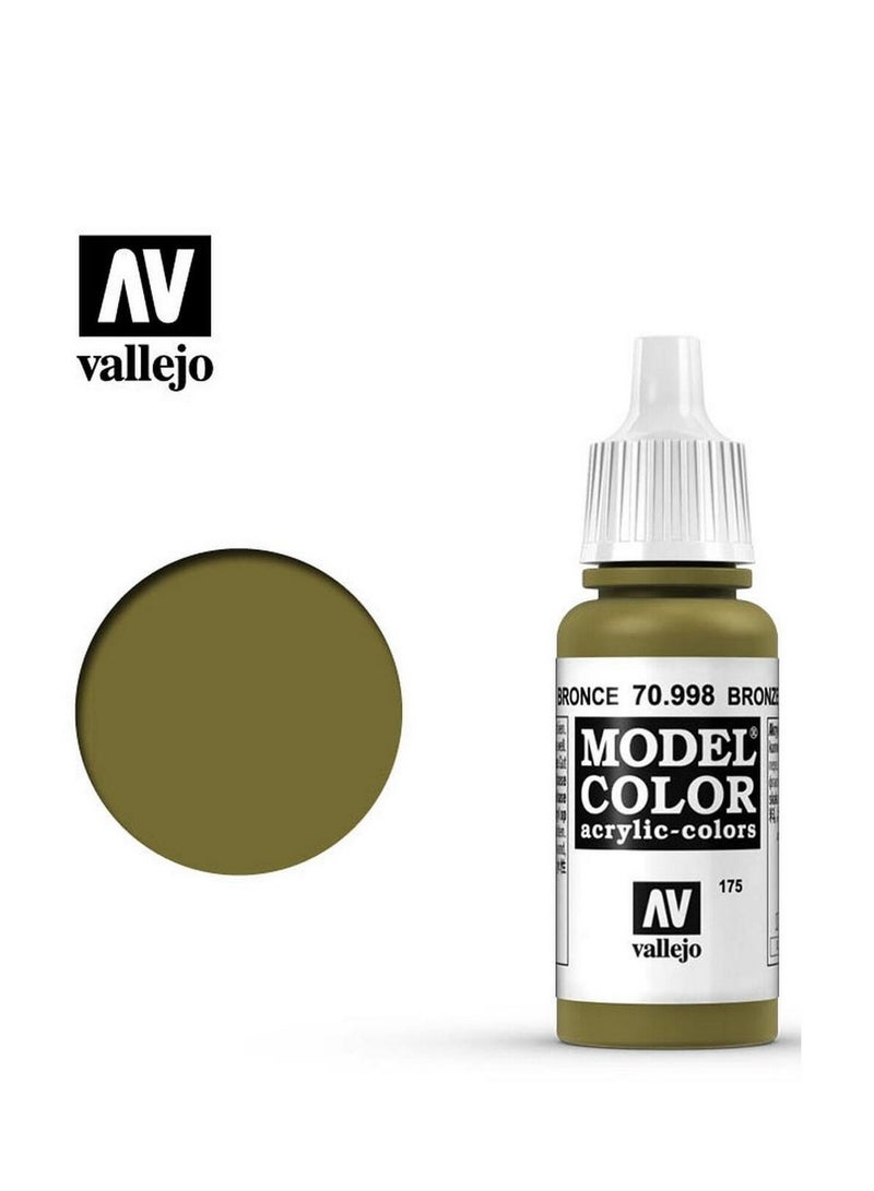 فاليجو طلاء أكريليك موديل كولور 998 برونزي، زجاجة سعة 18 مل، للمجسمات الصغيرة والنماذج المصغرة.