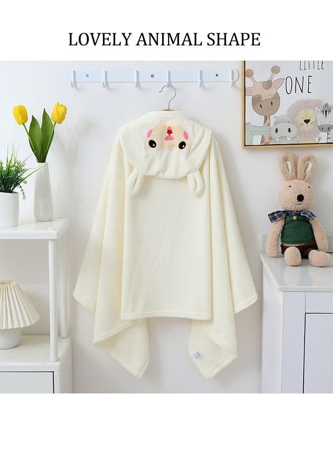 Vividorad Hooded Towel for Kids  Baby Bath Towels Ultra Soft Thick Baby Bath Towels Hhighly Absorbent Hypoallergenic Coral Fleece Hooded Bath Towel Large Baby Towel Beach Towels Wrap For Boys Girls Newborn Essentials Suitable for Bath Pool Beach White - Image 4