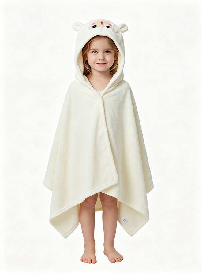 Vividorad Hooded Towel for Kids  Baby Bath Towels Ultra Soft Thick Baby Bath Towels Hhighly Absorbent Hypoallergenic Coral Fleece Hooded Bath Towel Large Baby Towel Beach Towels Wrap For Boys Girls Newborn Essentials Suitable for Bath Pool Beach White - Image 3