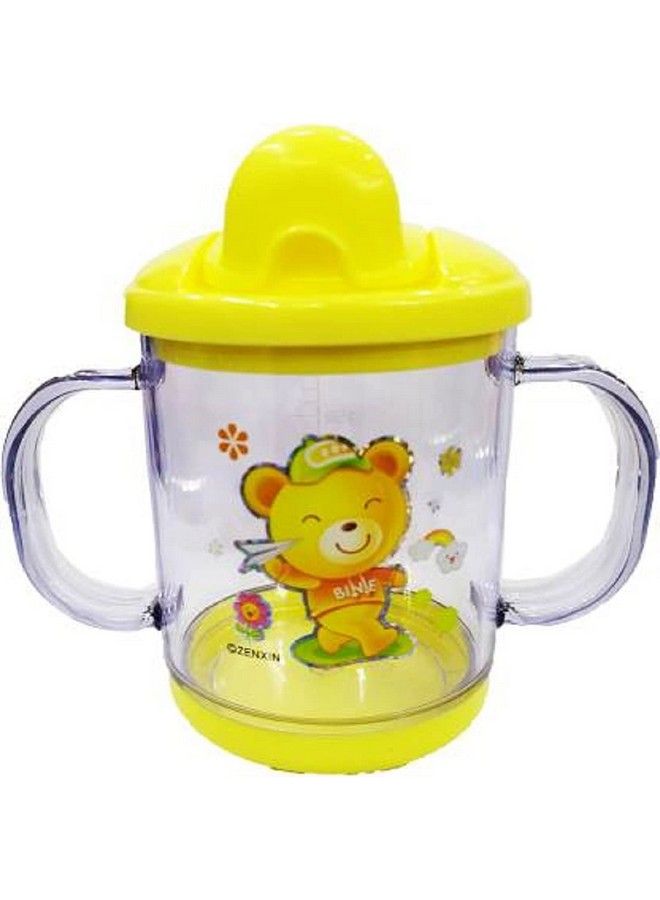 Alya The Cheeky Kidzz Baby Feeding Sipper Unbreakable Plastic Bottle Cup;Mug Learning Sippy Bpa Free 200Ml With Baby Fruit Vegetable Silicone Baby Food Soother Feeder Teether For Babies;New Borns(Yellow) - Image 3