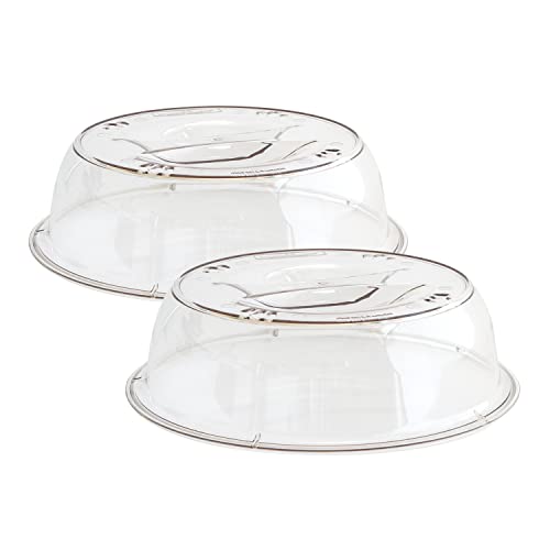 Nordic Ware Plastic Deluxe Microwave Cover, Clear (Set of 2) - Image 1