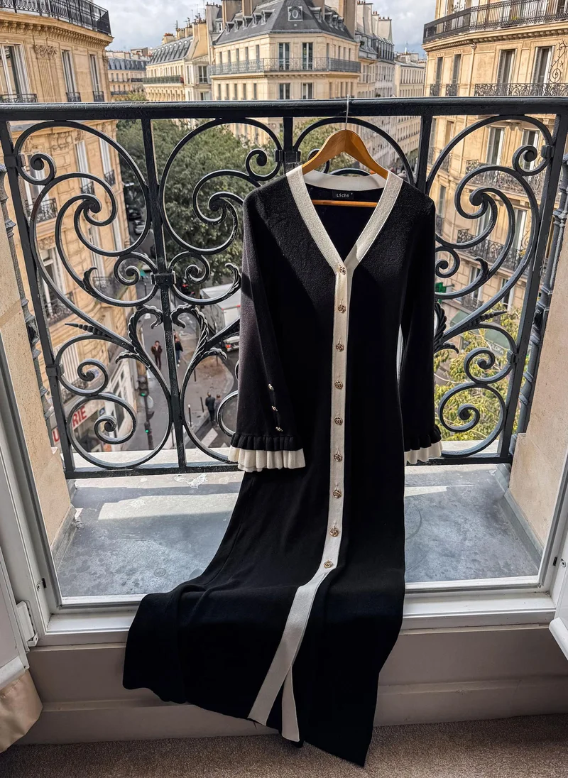 Angélica® | Knitted Dress With Contrasting Cuffs main image 1