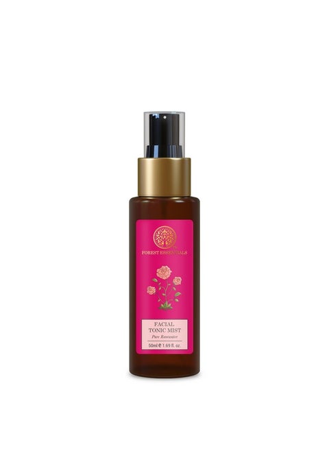 Travel Size Facial Tonic Mist Pure Rosewater | Refreshing Face Toner For Pore Tightening And Hydration | Alcohol-Free Toner For Glowing Skin | 50 Ml, Pack Of 1