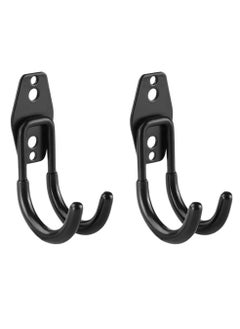 Y&D 2pcs Garage Storage Hook Wall Mount Utility Hanger Bike Rack Horizontal Metal Adjustable Bicycle Holder Flip Up Organizing Ladder Hoses  - Image 1