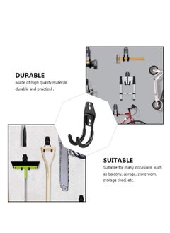 Y&D 2pcs Garage Storage Hook Wall Mount Utility Hanger Bike Rack Horizontal Metal Adjustable Bicycle Holder Flip Up Organizing Ladder Hoses  - Image 5