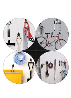 Y&D 2pcs Garage Storage Hook Wall Mount Utility Hanger Bike Rack Horizontal Metal Adjustable Bicycle Holder Flip Up Organizing Ladder Hoses  - Image 3