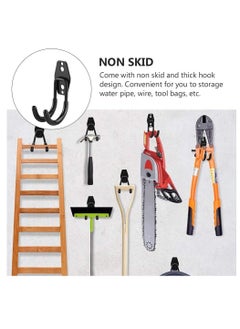 Y&D 2pcs Garage Storage Hook Wall Mount Utility Hanger Bike Rack Horizontal Metal Adjustable Bicycle Holder Flip Up Organizing Ladder Hoses  - Image 4