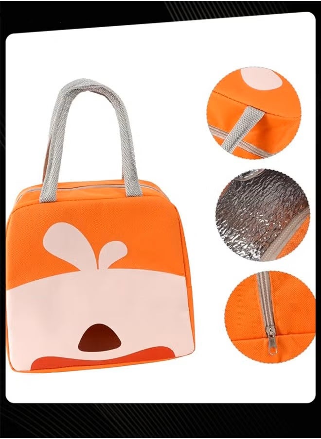 Lovely Cartoon Design Portable Lunch Bag Water and Oil Proof  Food Insulation Bag with Handle Strap for  School Office Work Travel Outdoor  - Image 1