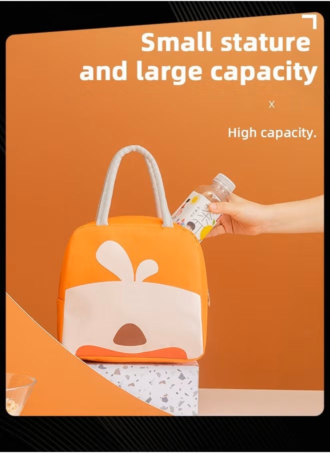 Lovely Cartoon Design Portable Lunch Bag Water and Oil Proof  Food Insulation Bag with Handle Strap for  School Office Work Travel Outdoor  - Image 3