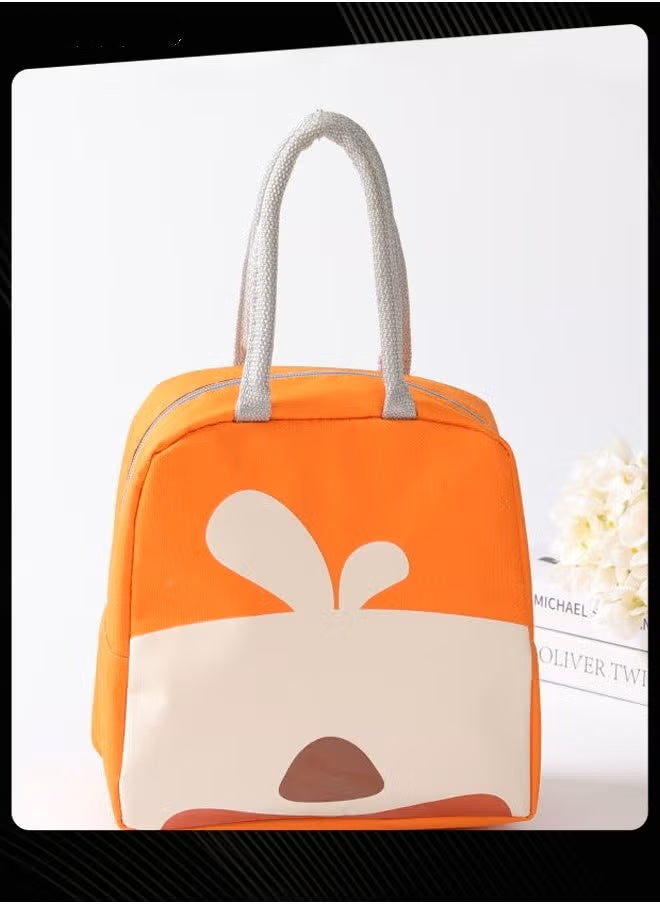 Lovely Cartoon Design Portable Lunch Bag Water and Oil Proof  Food Insulation Bag with Handle Strap for  School Office Work Travel Outdoor  - Image 2