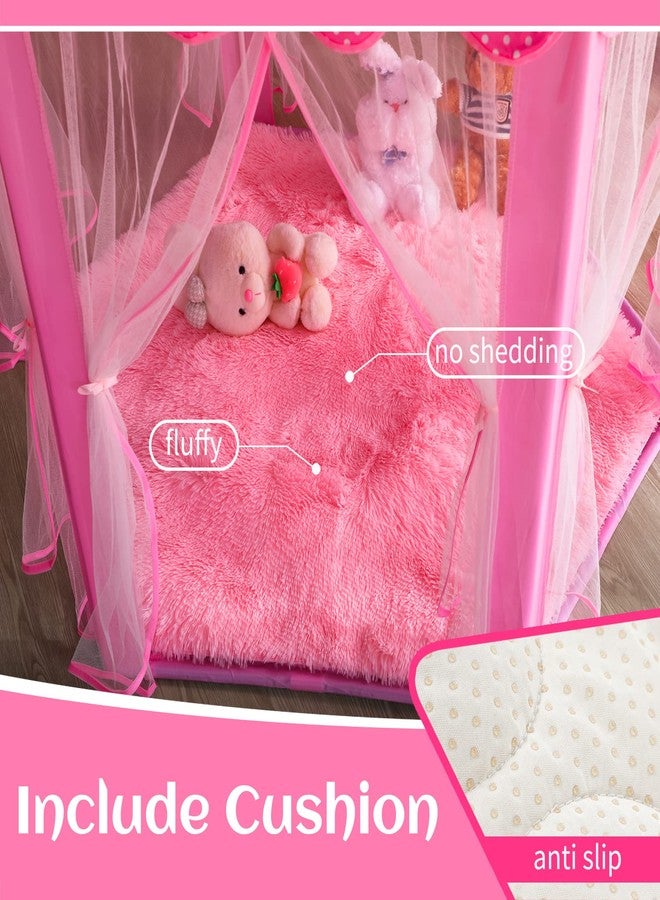 Senodeer Princess Tent for Girls Indoor: with Rug, Star Lights - Pink Play Tent for Kids, Girls Toys for Indoor and Outdoor Games, Princess Castle Playhouse - Image 3