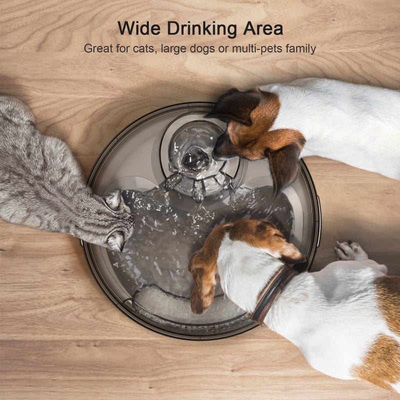 NPET DF10 170oz/1.3Gallon/5L Large Automatic Pet Water Dispenser Water Fountain with Cleaning Kit, Replacement Filter for Cat, Dogs, Multiple Pets - Image 3