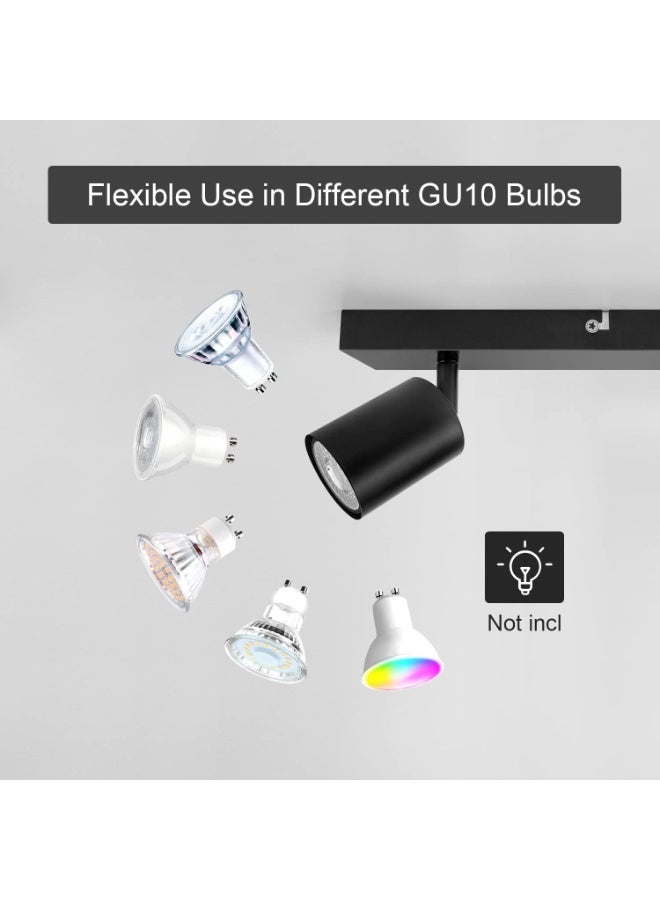 NANAO Ceiling Light - Spotlight Ceiling Bar in Matt Black - Ceiling Lights Spotlights with GU10 Socket Industrial 2 Way Light Ceiling Indoor Spot Light for Kitchen Lounge Bedroom Dining Room - Image 3