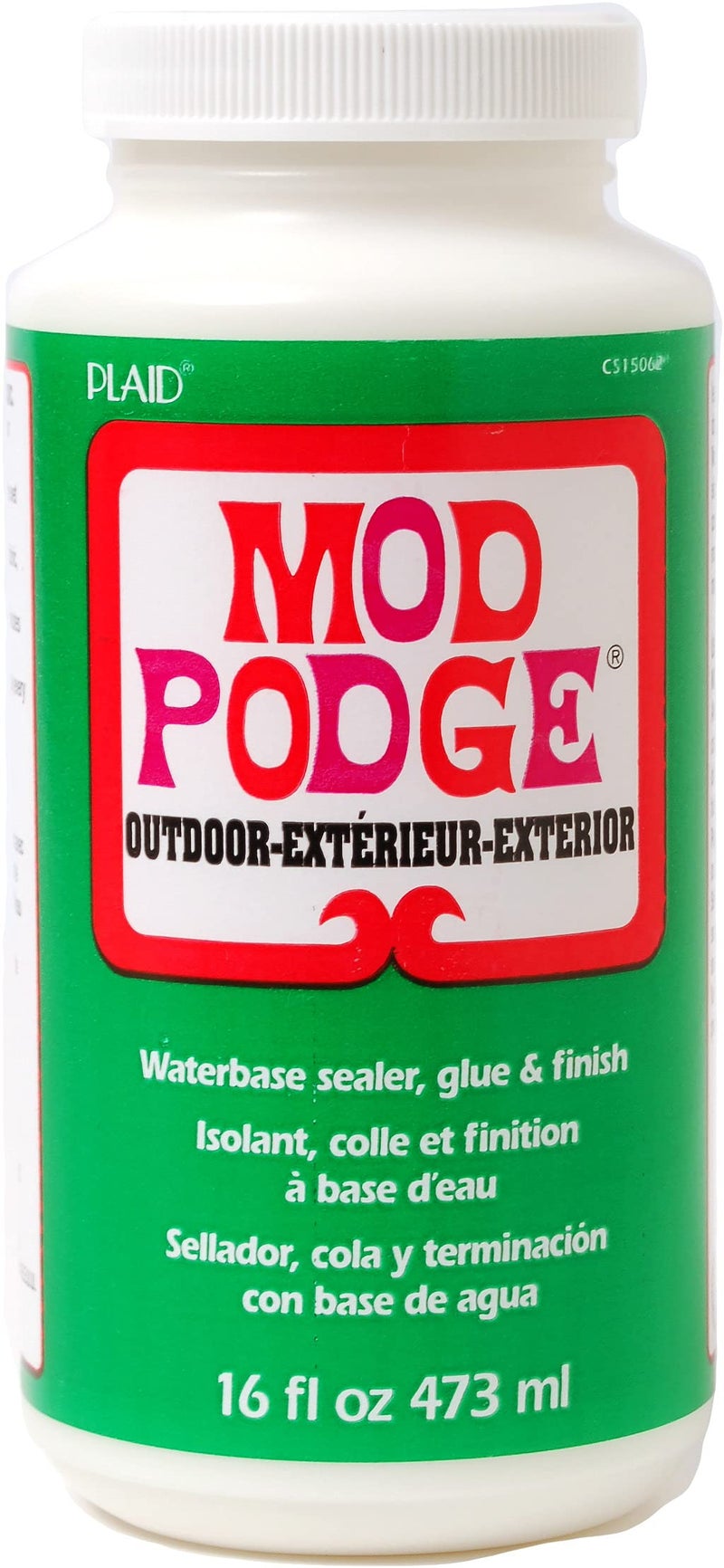 Mod Podge Waterbase Sealer, Glue and Finish for use Outdoors (16-Ounces), , White - Image 1