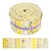 FALESOUL Jelly Roll Fabric 80 PreCut Strips 25 x 20 Inch Fabric for Quilting and Sewing 20 Assorted Floral Prints 100 Cotton Plain Weave Cotton Strips for Quilting and Patchwork Craft Yellow - Image 2
