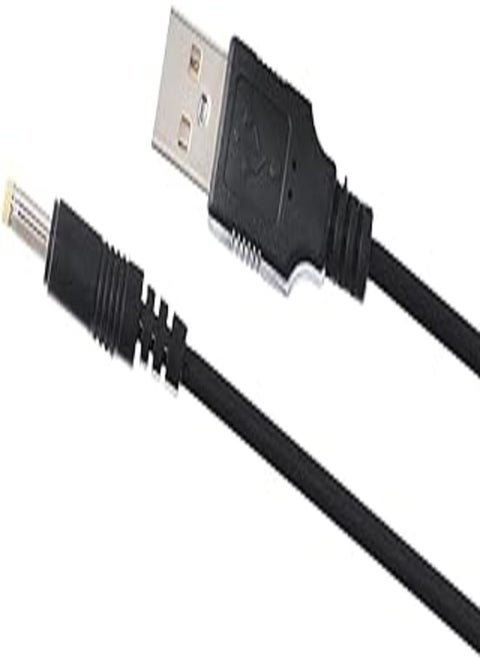 Imix Copper Cable USB Male To DC Male 5.5 x2.1mm With High Speed And Practical For Multi Device 1M- Black