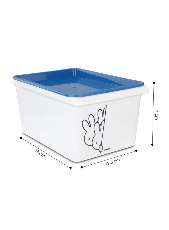 Nayasa Lego Print Stack N Store 5 Litres Multipurpose Storage Container with Lid - Set of 2 | Blue - Image 5