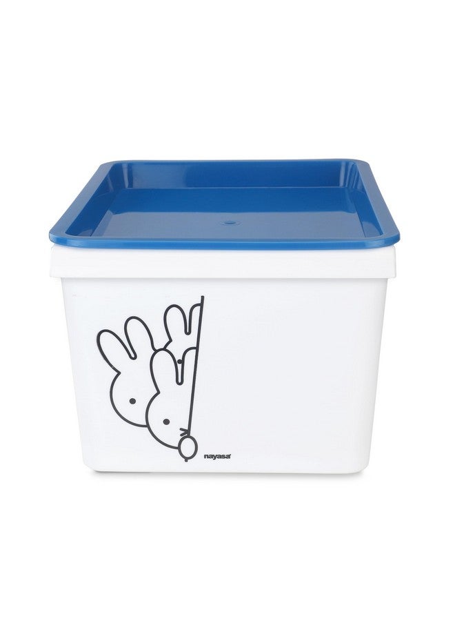 Nayasa Lego Print Stack N Store 5 Litres Multipurpose Storage Container with Lid - Set of 2 | Blue - Image 2