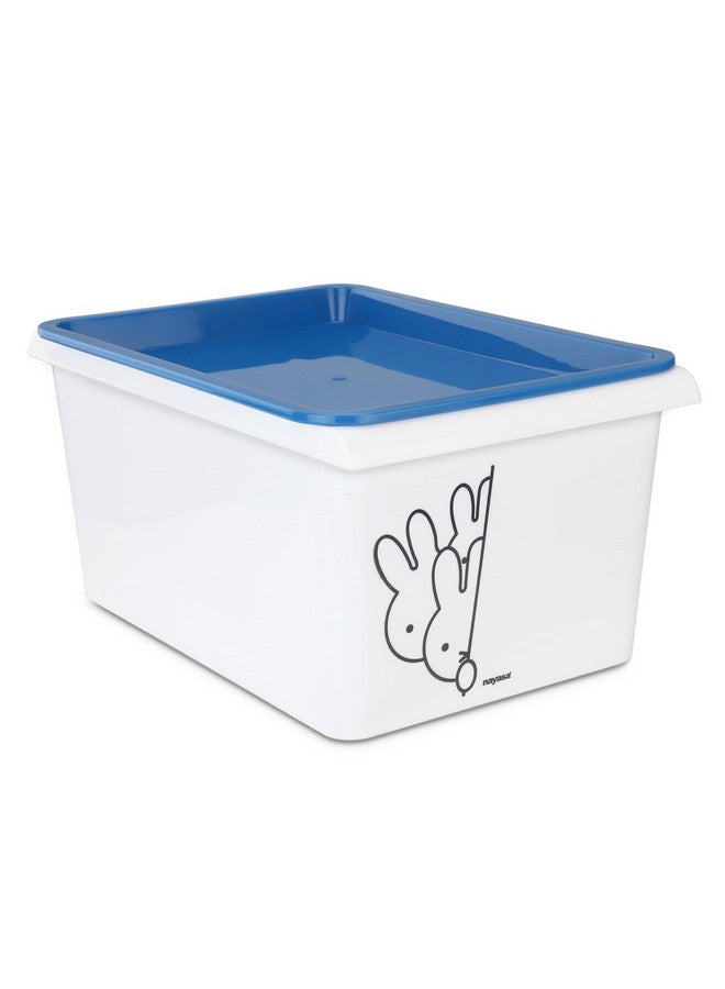 Nayasa Lego Print Stack N Store 5 Litres Multipurpose Storage Container with Lid - Set of 2 | Blue - Image 3