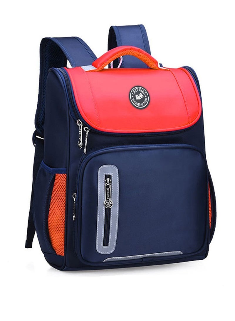 Eazy Kids حقيبة مدرسية مريحة - أحمر أزرق - Image 2