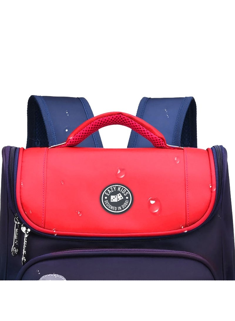 Eazy Kids حقيبة مدرسية مريحة - أحمر أزرق - Image 5