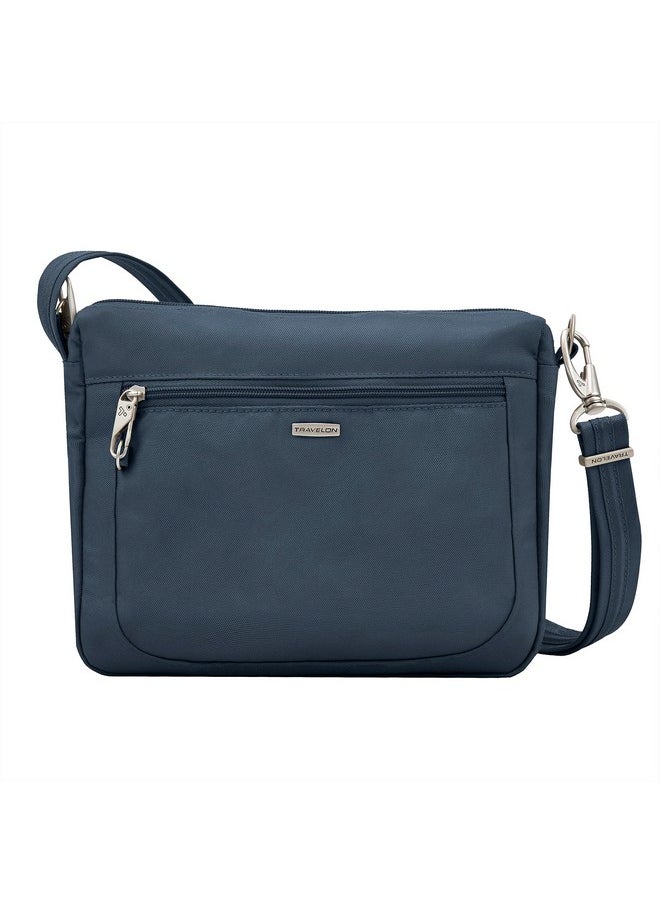 Travelon Women'S Classic Antitheft Small East West Crossbody Bag Midnight 10.5 X 8 X 2.5  - Image 1