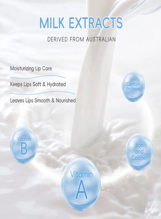 BEUKING Milk Lip Balm Hydrating, Lip Moisturizer With Hyaluronic Acid, Shea Butter, Vitamin E, Skincare Overnight Lip Repair Stick Treatment Mask, 12hr Long-Lasting Moisture, Gifts for Women, 0.12 oz - Image 5